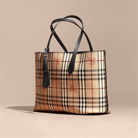 burberry haymarket tote with pouch